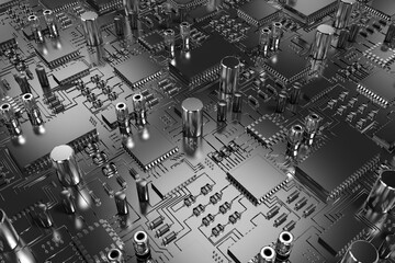 Close up of circuit board