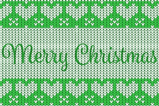 Knitting Christmas vector background merry christmas hand hearts