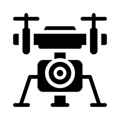 drone camera glyph icon