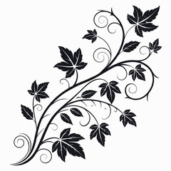 Elegant Floral Corner Ornament Design