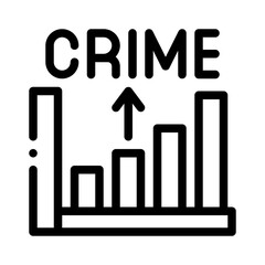 Crime Statistics Graph line icon