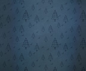Blue christmas tree pattern