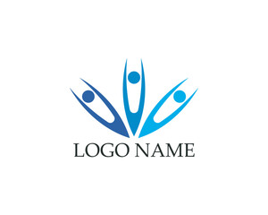 Adoption and community care Logo template vector icon