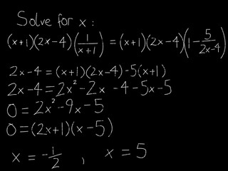 Solution for mathematical equation