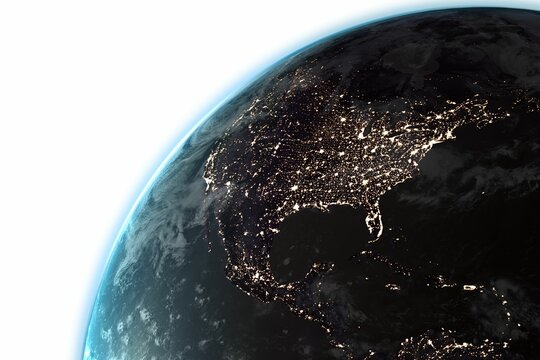 Fototapeta Digitally generated image of planet Earth