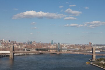 High angle view of bridge in city