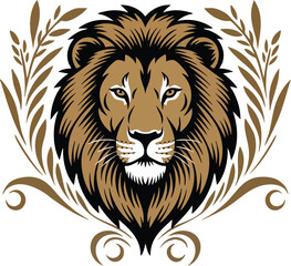 Heart-Marked Lion Vector