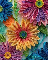 Crafted Colorful Paper Quilling Techniques Textured Layers