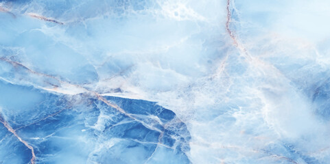 Swirls of blue marble texture with fluid art, soft Blue marble surface with rough texture, White and blue marble background for decor.