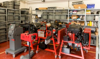 Industrial equipments in factory
