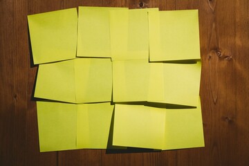 Yellow sticky notes with copy space