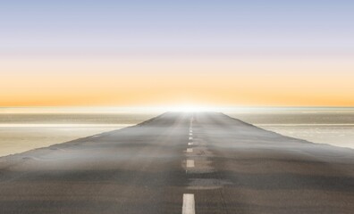 Road leading out to the horizon