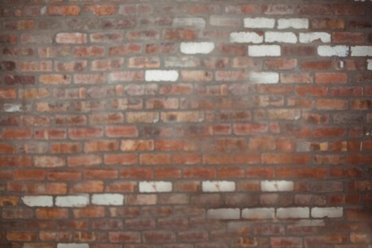 Fototapeta Flat design red brown brick wall is showing stretcher bond with color variations, copy space