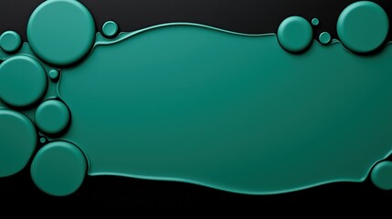 textured teal surface subtle variations concept. Teal paint with circular droplets on a black surface.