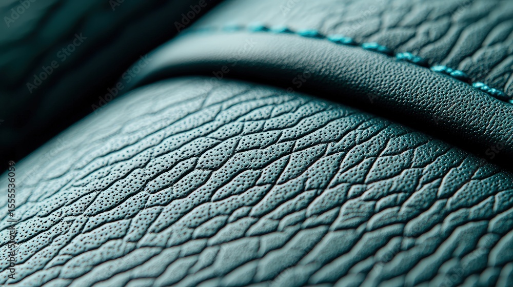 Aufkleber textured teal surface subtle variations concept. close-up of textured leather with intricate pattern