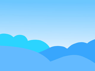 Obraz premium 空と海の背景イラスト 