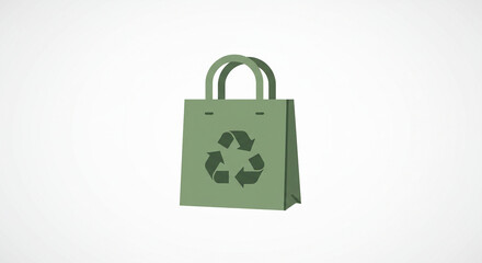 green bag with recycle symbol