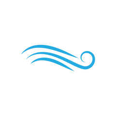 Stylized Wind logo simple symbol vector design