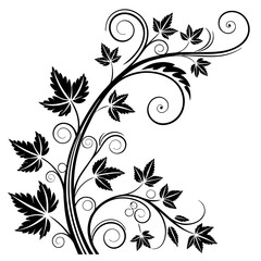 Elegant Floral Corner Ornament Design