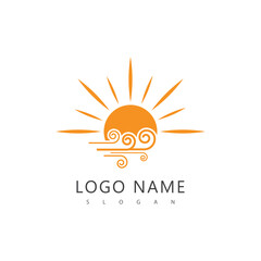 Stylized Wind logo simple symbol vector design