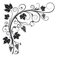 Elegant Floral Corner Ornament Design