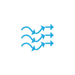 Stylized Wind logo simple symbol vector design