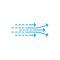 Stylized Wind logo simple symbol vector design