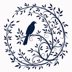 Elegant Floral Corner Ornament Design