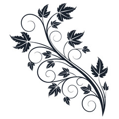 Elegant Floral Corner Ornament Design
