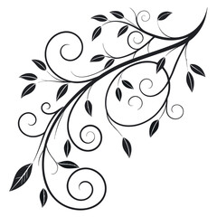 Elegant Floral Corner Ornament Design