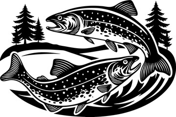 fish on a white background