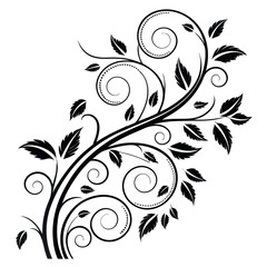 Elegant Floral Corner Ornament Design