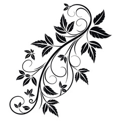 Elegant Floral Corner Ornament Design