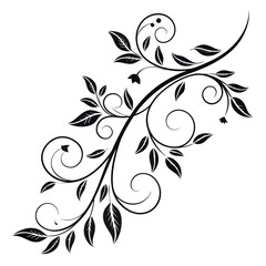Elegant Floral Corner Ornament Design