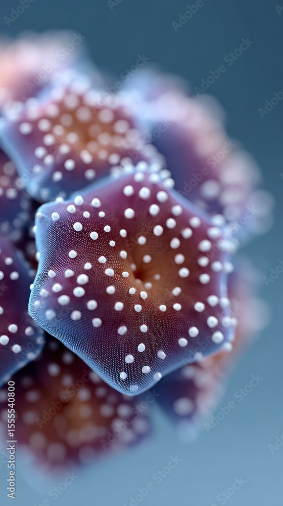 Poster microscopic close up of cell structures detailed view of interconnected cellular components with whi