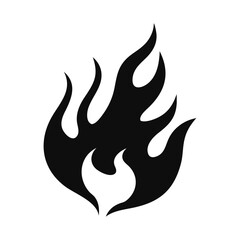 fire silhouette, flame silhouette, black fire