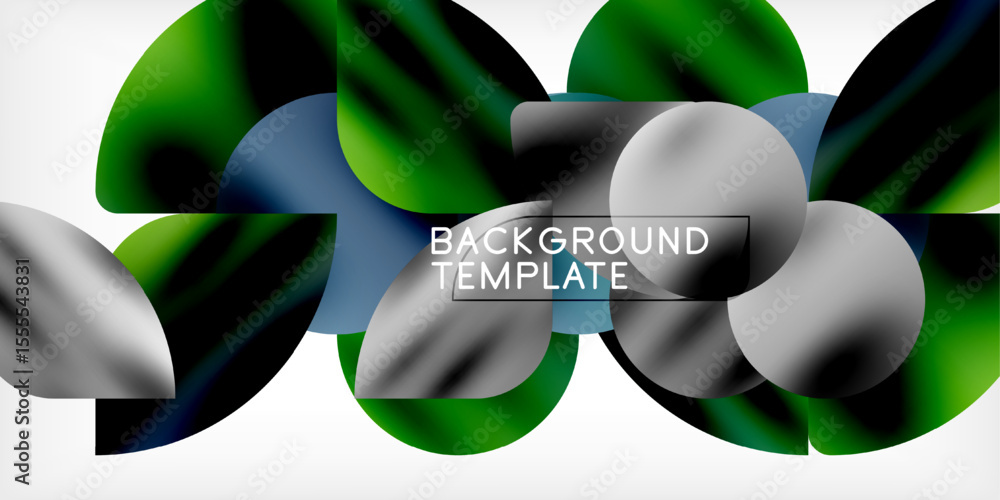 Aufkleber Abstract fluid shapes, vibrant colors, modern design. Gradient blends create dynamic visual texture. Background template for projects.