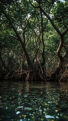 Towering glacier formation with icy blue hues under a clear sky