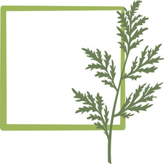 sweet annie frame with leaf.svg