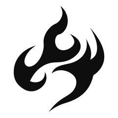 fire silhouette, flame silhouette, black fire