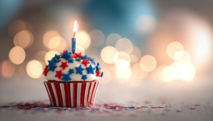 Festive patriotic cupcake