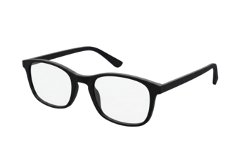 Isolated Black Eyeglasses with Clear Lenses Vision Correction