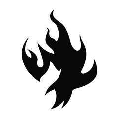 fire silhouette, flame silhouette, black fire
