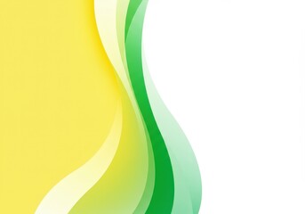 Abstract background with yellow and green flowing wavy shapes design