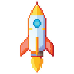 Fototapeta premium Pixel rocket
