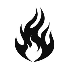 fire silhouette, flame silhouette, black fire