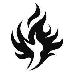 fire silhouette, flame silhouette, black fire