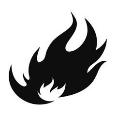 fire silhouette, flame silhouette, black fire