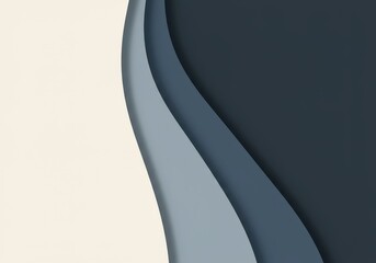 Abstract background with layered curved shapes in muted color palette