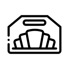 bakery box line icon